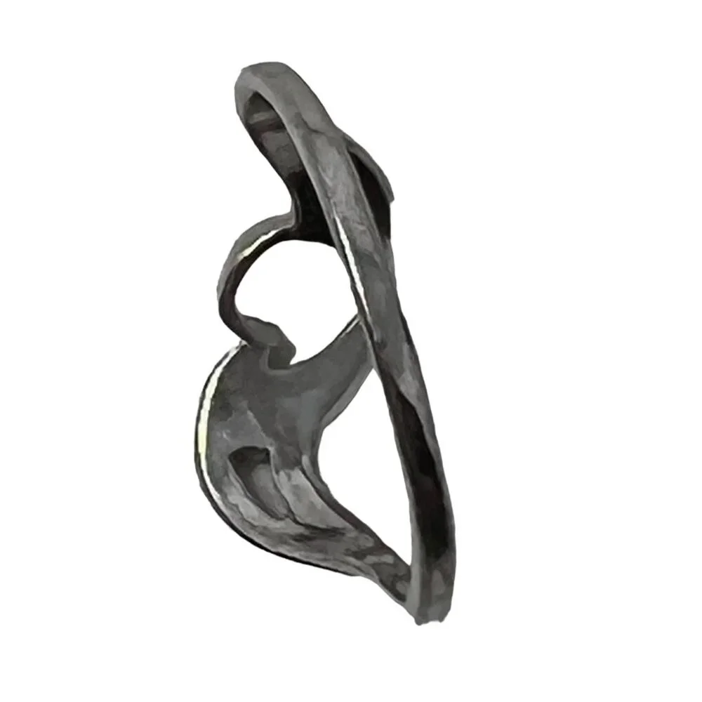 Womens Heart Ring Blue Stone‎ Silver Tone Fashion Size 8 1/2